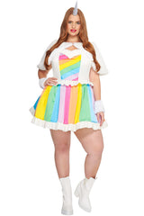 Plus Size Rainbow Rider Unicorn Costume