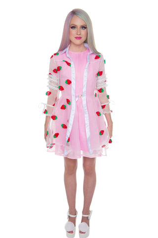 Strawberry Pie Sheer Trench